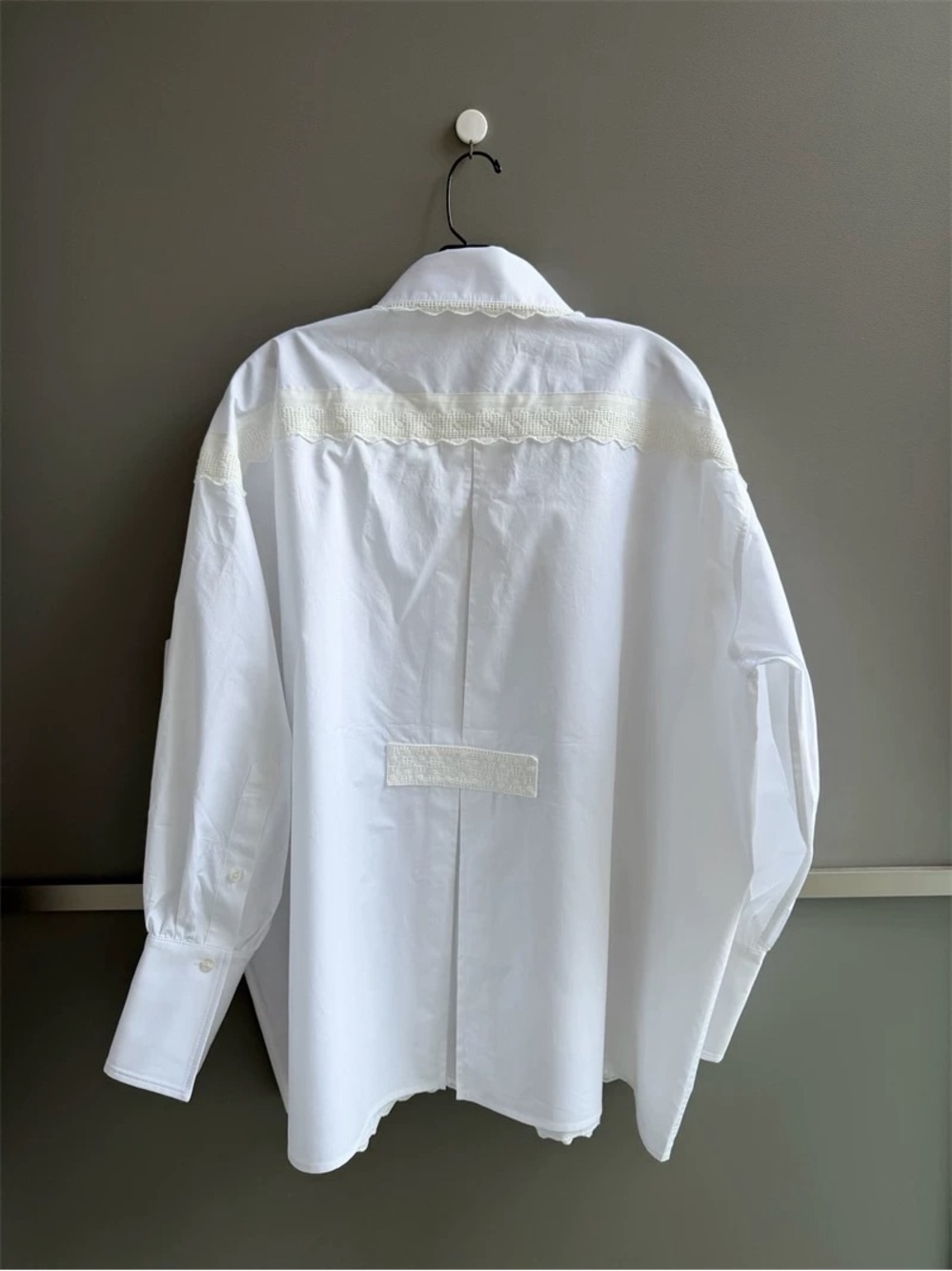NWOT Helsa White Eyelet Long Sleeve Cotton Shirt, Size XXS/XS/S - Picture 13 of 16
